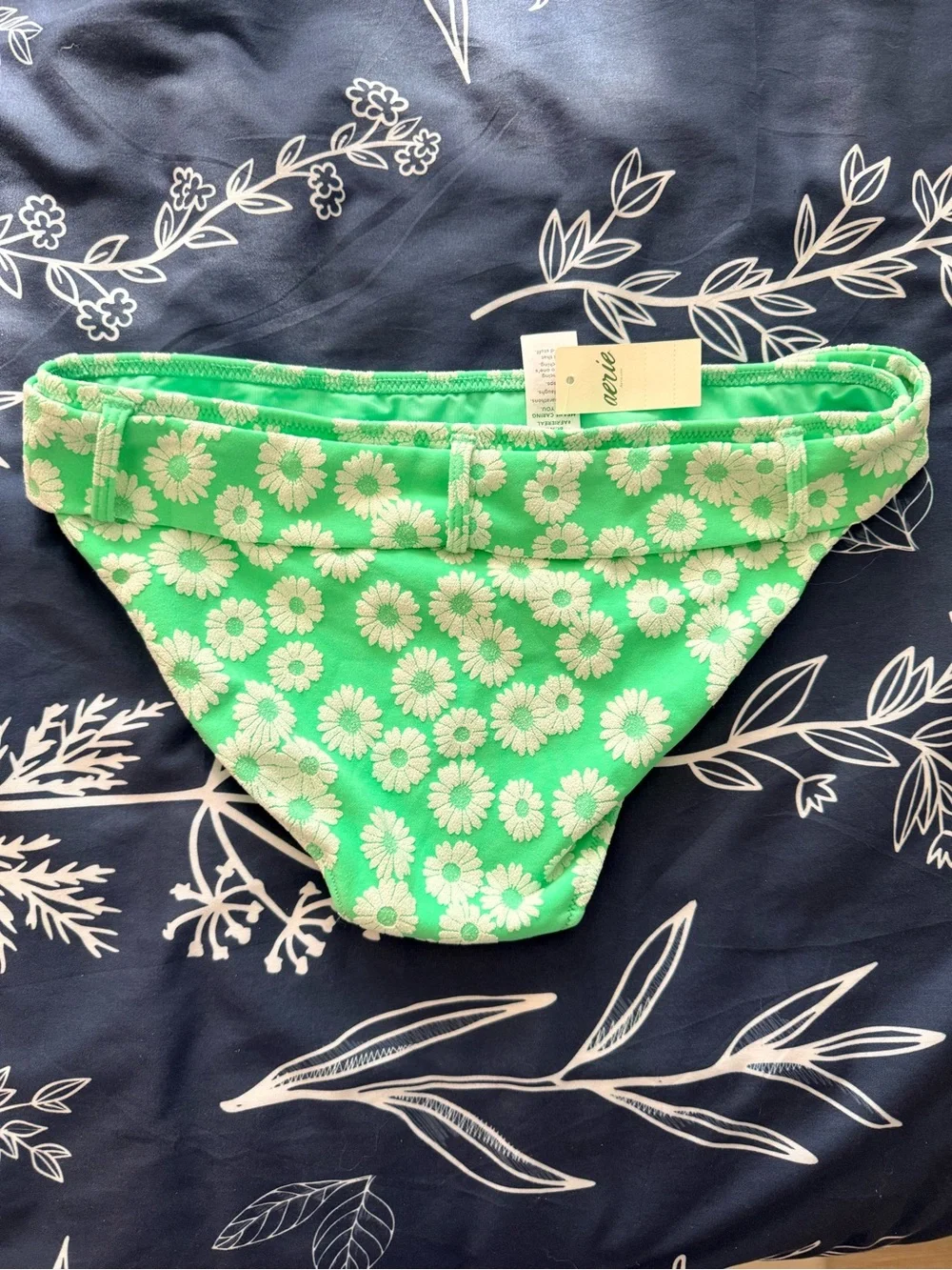 Aerie Jacquard Belted Bikini Bottoms NWT S